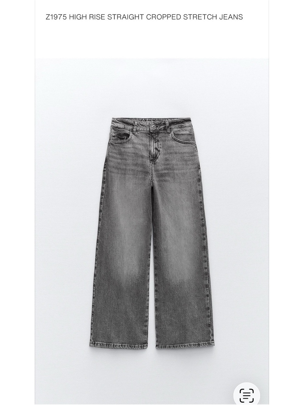 Zara Washed Black Wide Leg Jeans Size 8